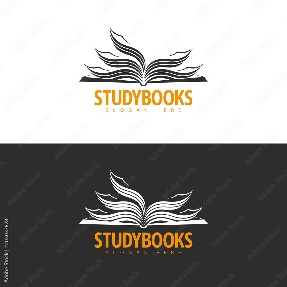 Logo template. Bookstore logo design. Stock Vector | Adobe Stock