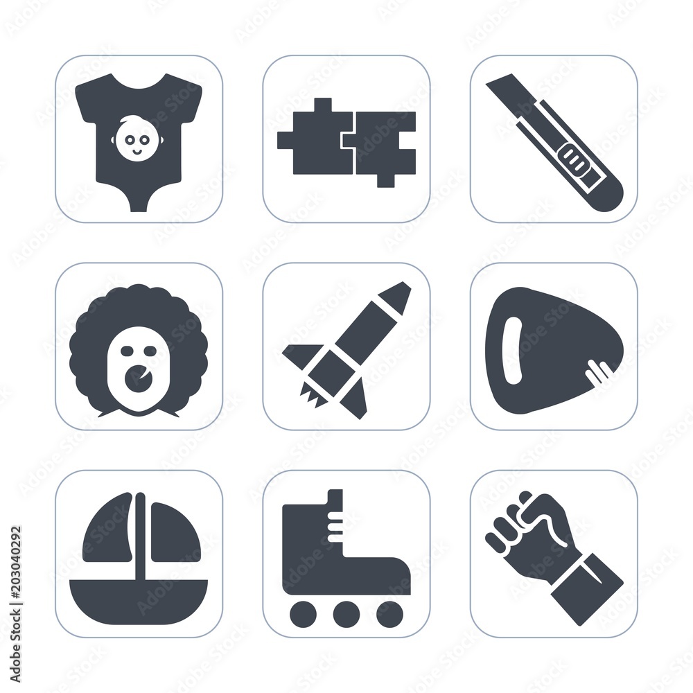 Premium fill icons set on white background . Such as cute, puzzle, guitar, small, ship, fun, skating, ocean, people, scary, cutter, rocket, circus, sport, clothes, hand, newborn, knife, cut, shape Premium fill icons set on white background . Such as cute, puzzle, guitar, small, ship, fun, skating, ocean, people, scary, cutter, rocket, circus, sport, clothes, hand, newborn, knife, cut, shape