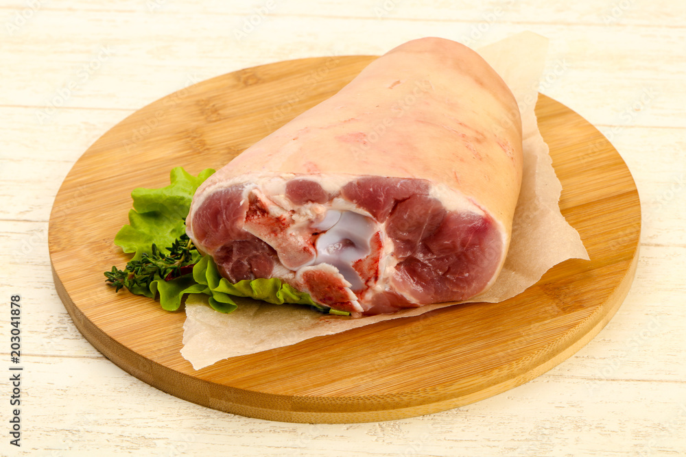 Raw pork knee