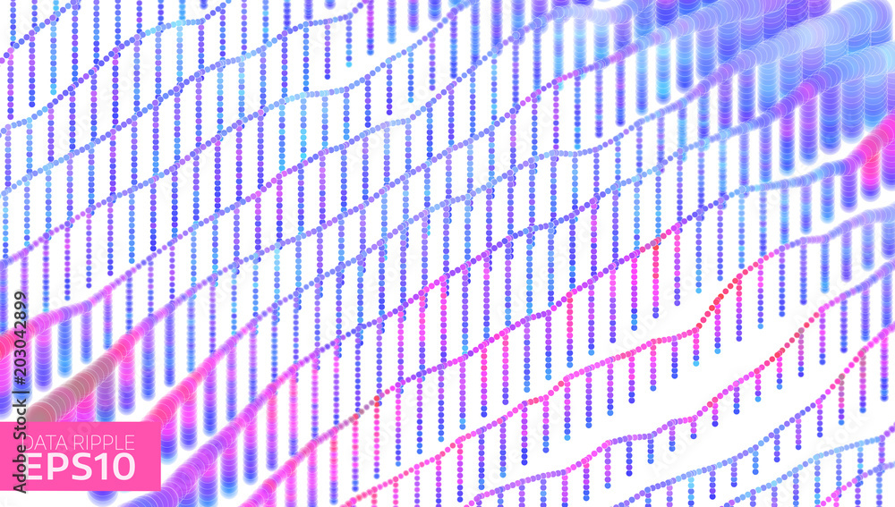 Obraz premium Abstract data ripple background. Data wave futuristic information concept. Chart analysis