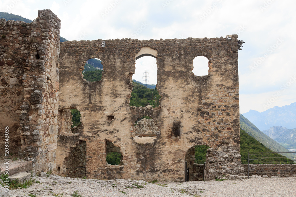 Castle ruin Castel Drena in Trentino, Italy