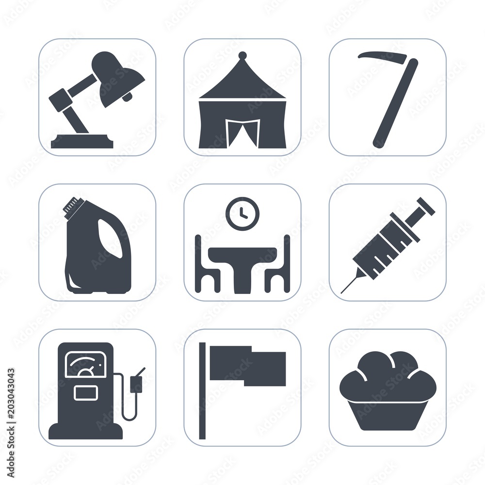 Premium fill icons set on white background . Such as hammer, dinner, clinic, table, repair, sweet, furniture, dentistry, light, gasoline, fuel, medical, doughnut, work, tent, fun, entertainment, pump Premium fill icons set on white background . Such as hammer, dinner, clinic, table, repair, sweet, furniture, dentistry, light, gasoline, fuel, medical, doughnut, work, tent, fun, entertainment, pump