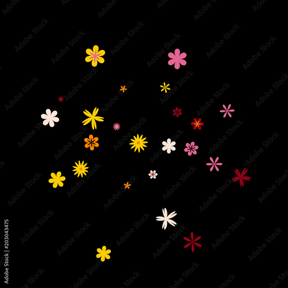 Cute Floral Pattern with Simple Small Flowers for Greeting Card or Poster. Naive Daisy Flowers in Primitive Style. Vector Background for Spring or Summer Design.
Cute Floral Pattern with Simple Small Flowers for Greeting Card or Poster. Naive Daisy Flowers in Primitive Style. Vector Background for Spring or Summer Design.