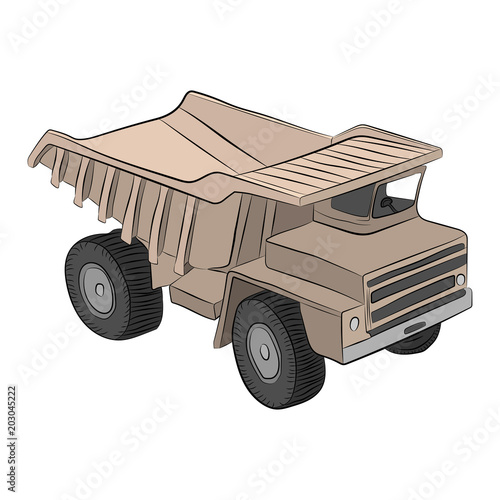 building truck vector drawing illustration