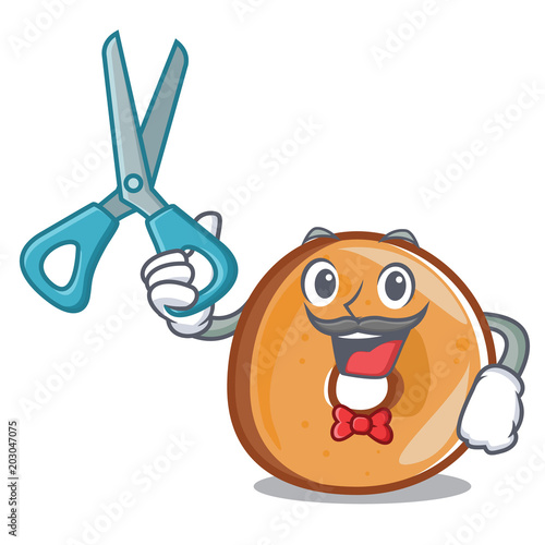 Barber bagels character cartoon style