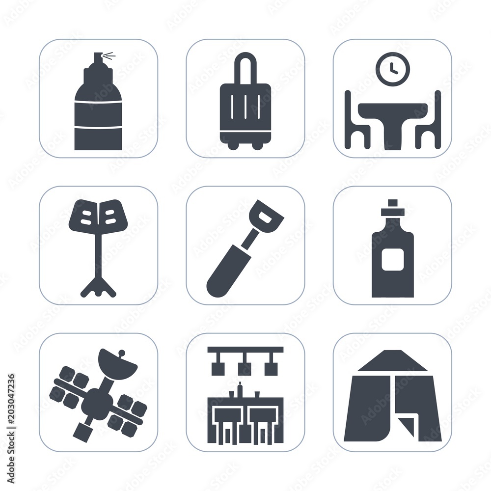 Premium fill icons set on white background . Such as art, outdoor, travel, glass, home, bag, paint, family, airport, sign, tent, camp, restaurant, luggage, silhouette, food, bar, musician, happy, man Premium fill icons set on white background . Such as art, outdoor, travel, glass, home, bag, paint, family, airport, sign, tent, camp, restaurant, luggage, silhouette, food, bar, musician, happy, man