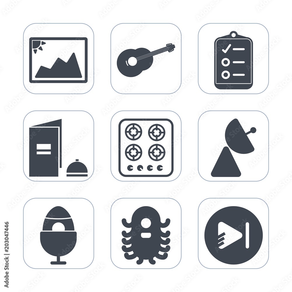 Premium fill icons set on white background . Such as space, book, video, sign, play, holiday, radio, paper, page, string, ufo, list, music, photography, spring, musical, checklist, mark, photo, check Premium fill icons set on white background . Such as space, book, video, sign, play, holiday, radio, paper, page, string, ufo, list, music, photography, spring, musical, checklist, mark, photo, check