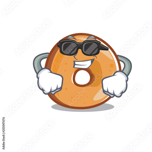 Super cool bagels character cartoon style