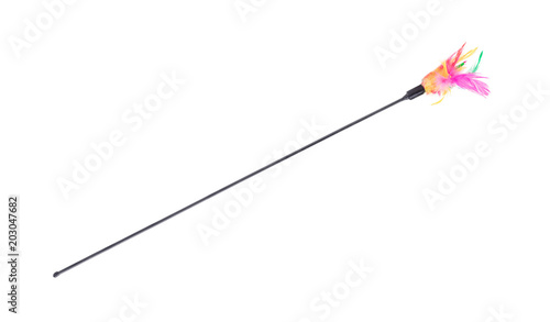 Feathered pole cat toy