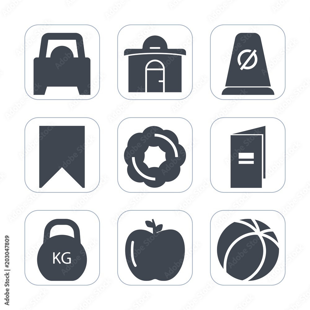 Premium fill icons set on white background . Such as doughnut, sport, web, automobile, fruit, transportation, soccer, heavy, traffic, apple, book, street, architecture, brochure, kilogram, car, paper Premium fill icons set on white background . Such as doughnut, sport, web, automobile, fruit, transportation, soccer, heavy, traffic, apple, book, street, architecture, brochure, kilogram, car, paper