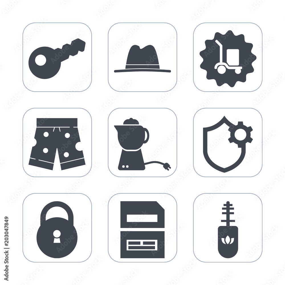 Premium fill icons set on white background . Such as settings, lock, warehouse, security, beverage, truck, cup, delivery, brush, data, document, breakfast, save, freight, container, fashion, key, hot Premium fill icons set on white background . Such as settings, lock, warehouse, security, beverage, truck, cup, delivery, brush, data, document, breakfast, save, freight, container, fashion, key, hot