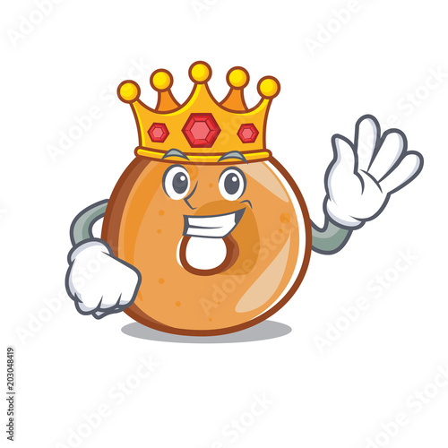 King bagels mascot cartoon style