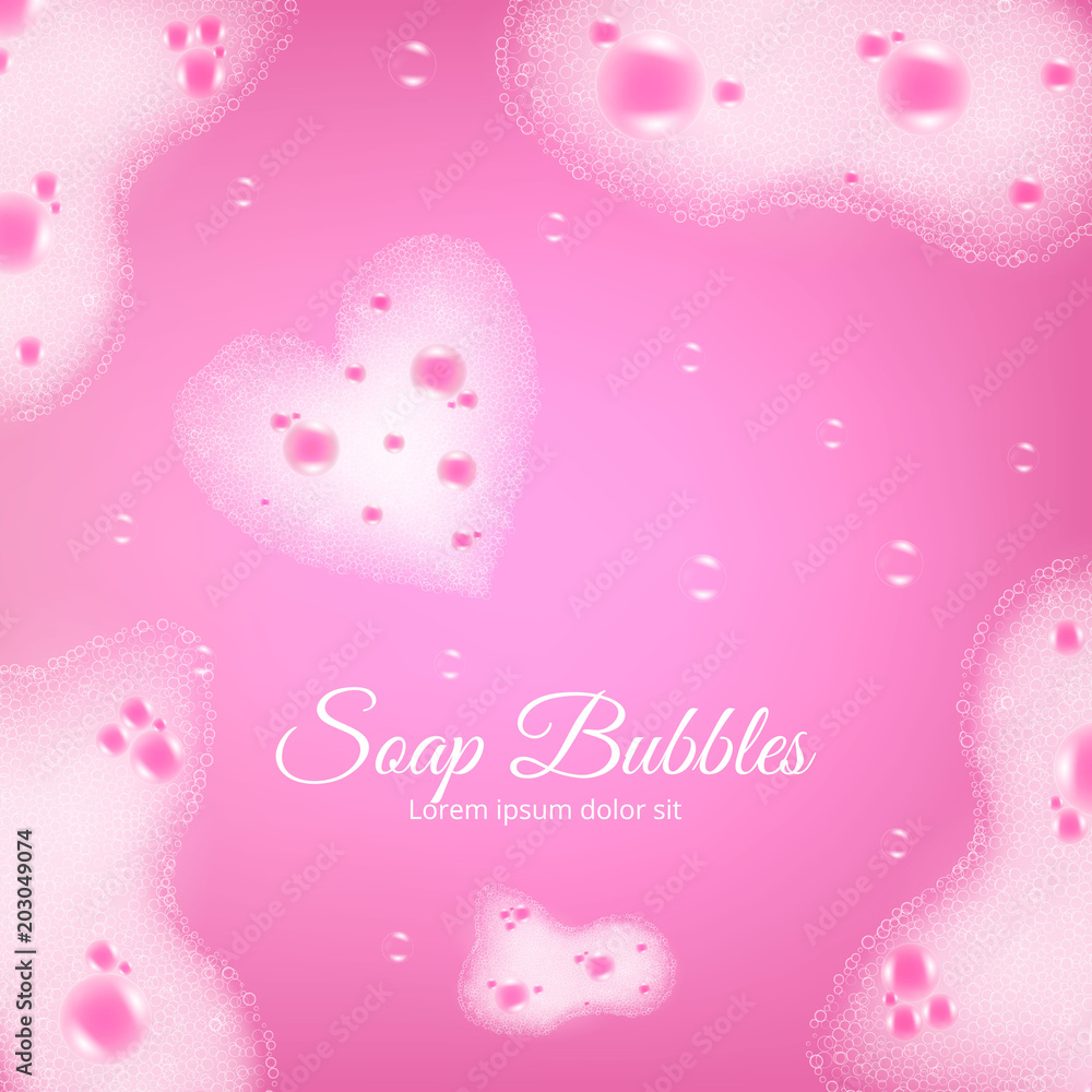 Soap Bubbles Realistic Background
