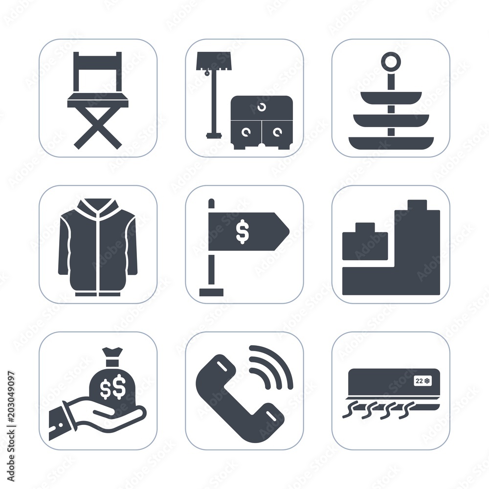 Premium fill icons set on white background . Such as meal, clothes, conditioning, air, shirt, kitchen, finance, car, travel, bear, money, plate, interior, chair, sign, room, phone, jacket, style, ball Premium fill icons set on white background . Such as meal, clothes, conditioning, air, shirt, kitchen, finance, car, travel, bear, money, plate, interior, chair, sign, room, phone, jacket, style, ball