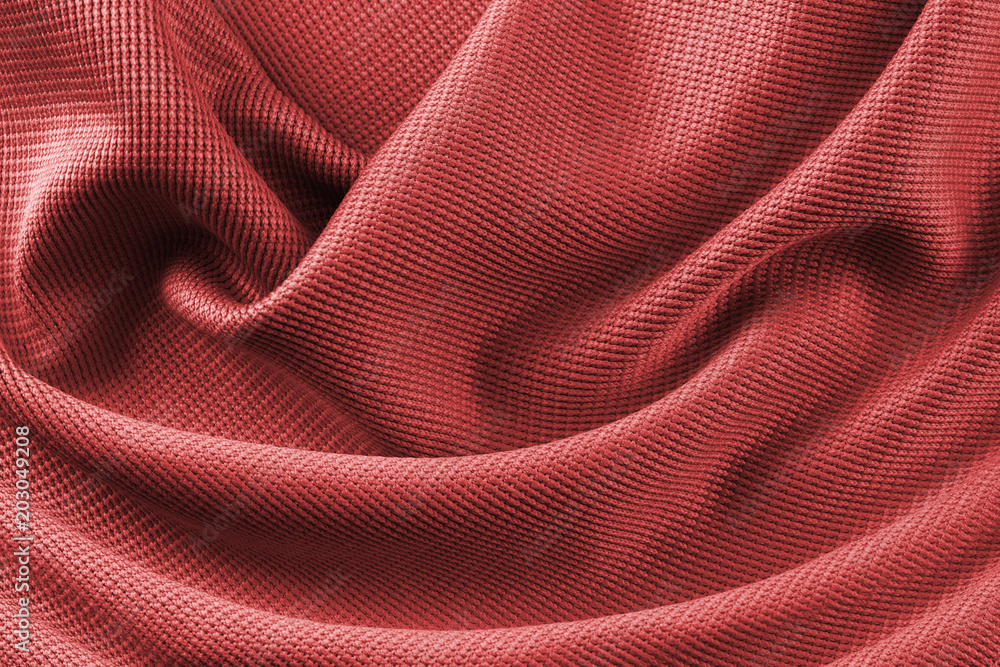 Rotes Tuch mit seidiger Struktur edles Gewebe Stoff Seide Material