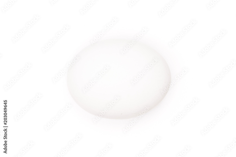 One white chicken egg isolated on white background. One white chicken egg isolated on white background.