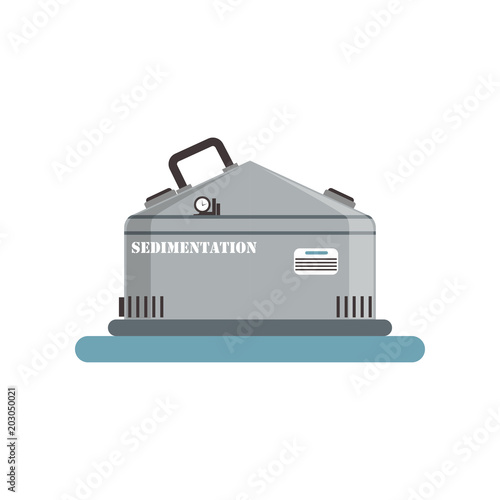 Sedimentation, brewing production process vector Illustration on a white background