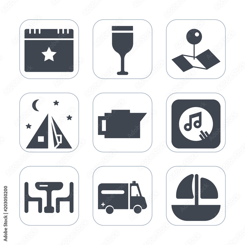 Premium fill icons set on white background . Such as medical, boat, map, travel, sound, red, drink, table, tent, bottle, hospital, camp, note, caffeine, dinner, decoration, home, pin, coffee, cafe Premium fill icons set on white background . Such as medical, boat, map, travel, sound, red, drink, table, tent, bottle, hospital, camp, note, caffeine, dinner, decoration, home, pin, coffee, cafe