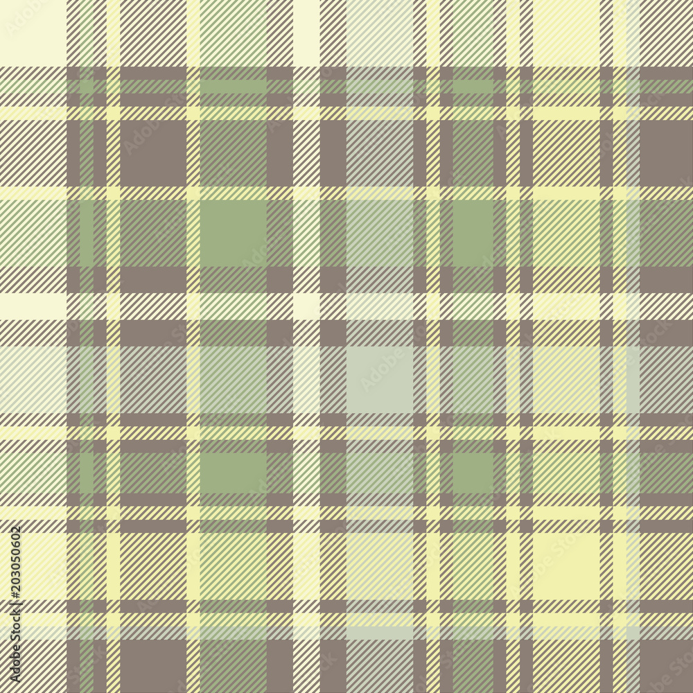 Green tartan fabric texture in a square pattern Vector Image