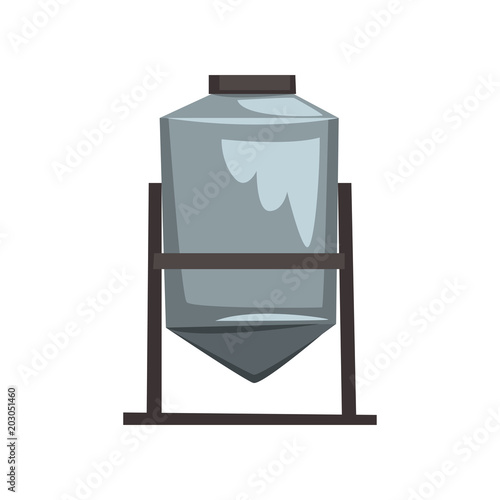 Honey storage, filtration and pasteurization equipment vector Illustration on a white background