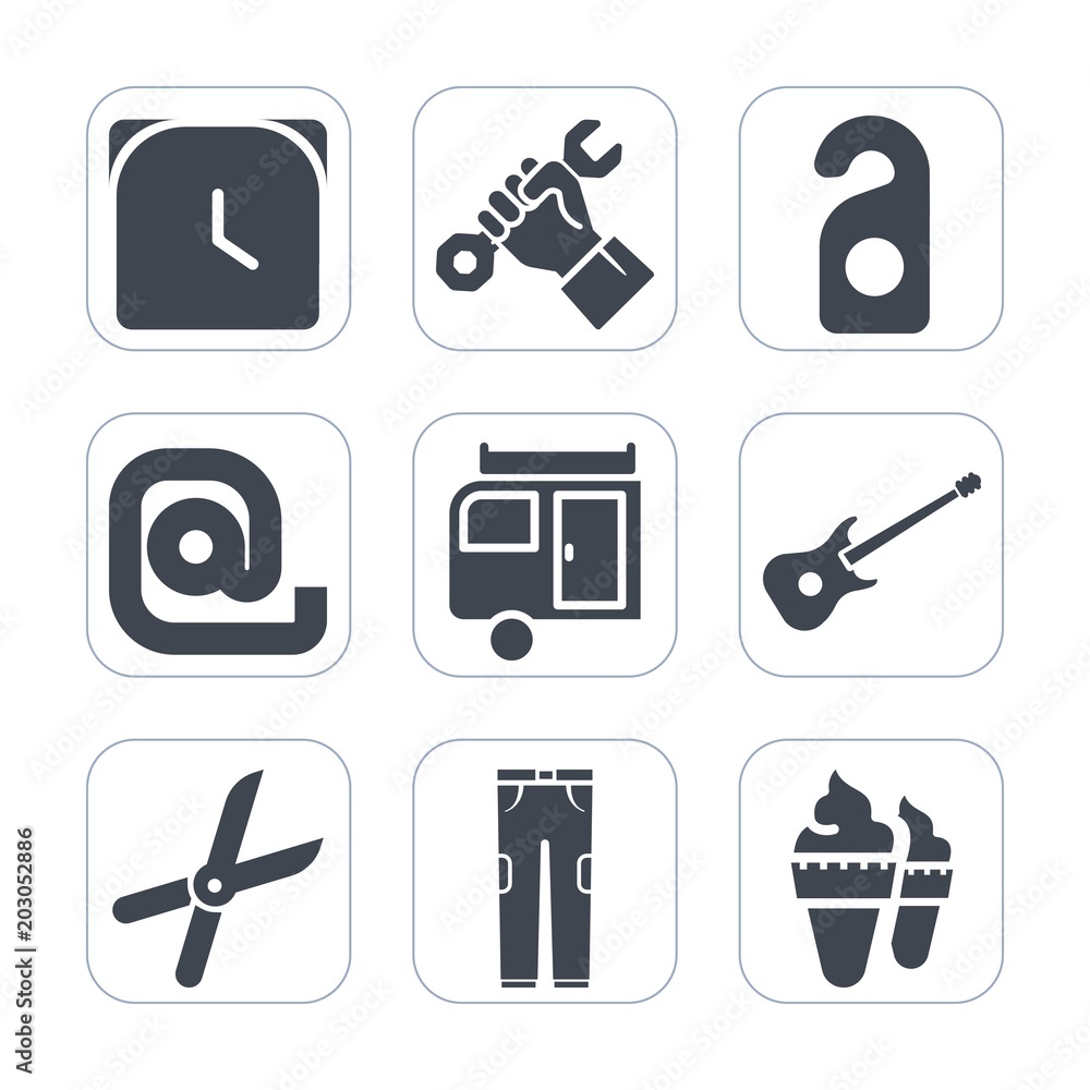 Premium fill icons set on white background . Such as travel, sweet, clock, foreman, guitar, music, food, site, cut, quiet, label, timer, hotel, envelope, white, fashion, work, male, gardening, hour Premium fill icons set on white background . Such as travel, sweet, clock, foreman, guitar, music, food, site, cut, quiet, label, timer, hotel, envelope, white, fashion, work, male, gardening, hour