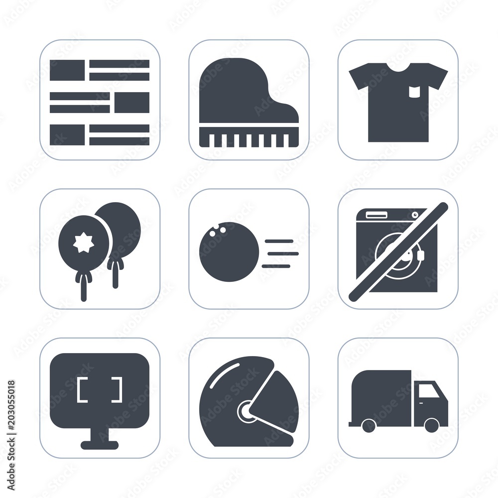 Premium fill icons set on white background . Such as shirt, male, rider, ball, media, piano, textile, newspaper, monitor, helmet, biker, clothing, web, celebration, birthday, wash, new, motorbike, pin Premium fill icons set on white background . Such as shirt, male, rider, ball, media, piano, textile, newspaper, monitor, helmet, biker, clothing, web, celebration, birthday, wash, new, motorbike, pin