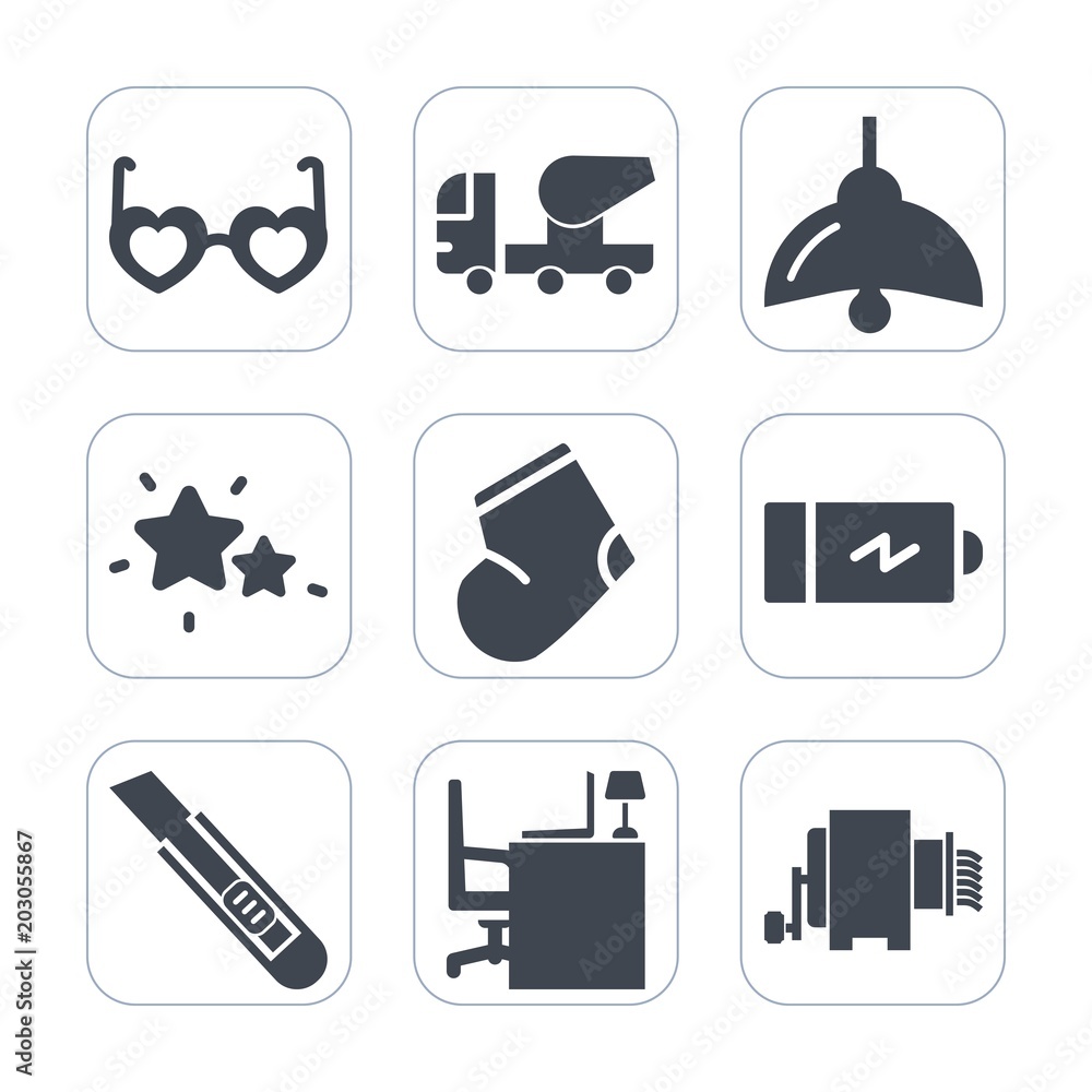 Premium fill icons set on white background . Such as bulb, space, table, astronomy, night, battery, machine, machinery, construction, vintage, socks, equipment, food, office, work, business, lamp, sky Premium fill icons set on white background . Such as bulb, space, table, astronomy, night, battery, machine, machinery, construction, vintage, socks, equipment, food, office, work, business, lamp, sky