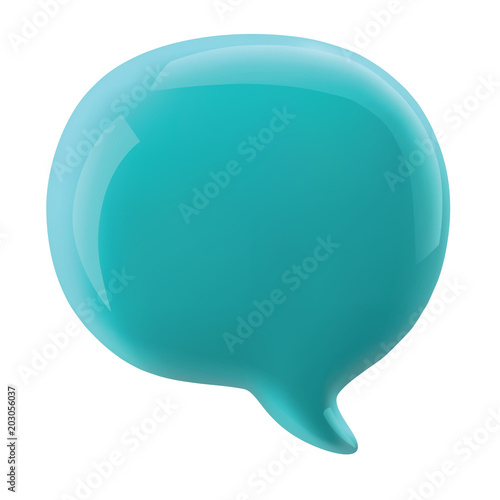 glossy speech bubble vector illustration