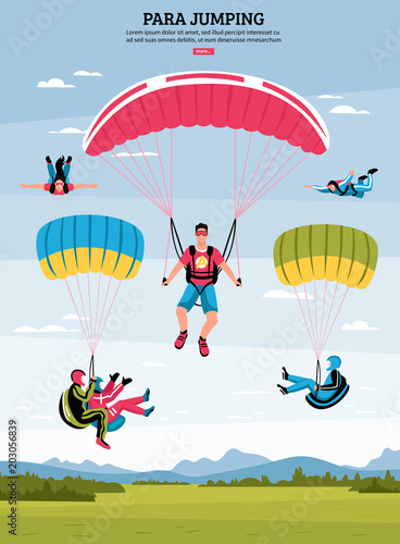 Parajumping Poster Illustration