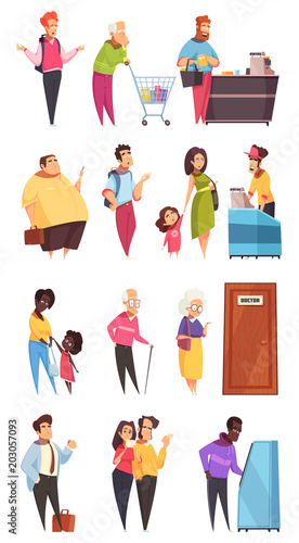 Queue People Characters Set 