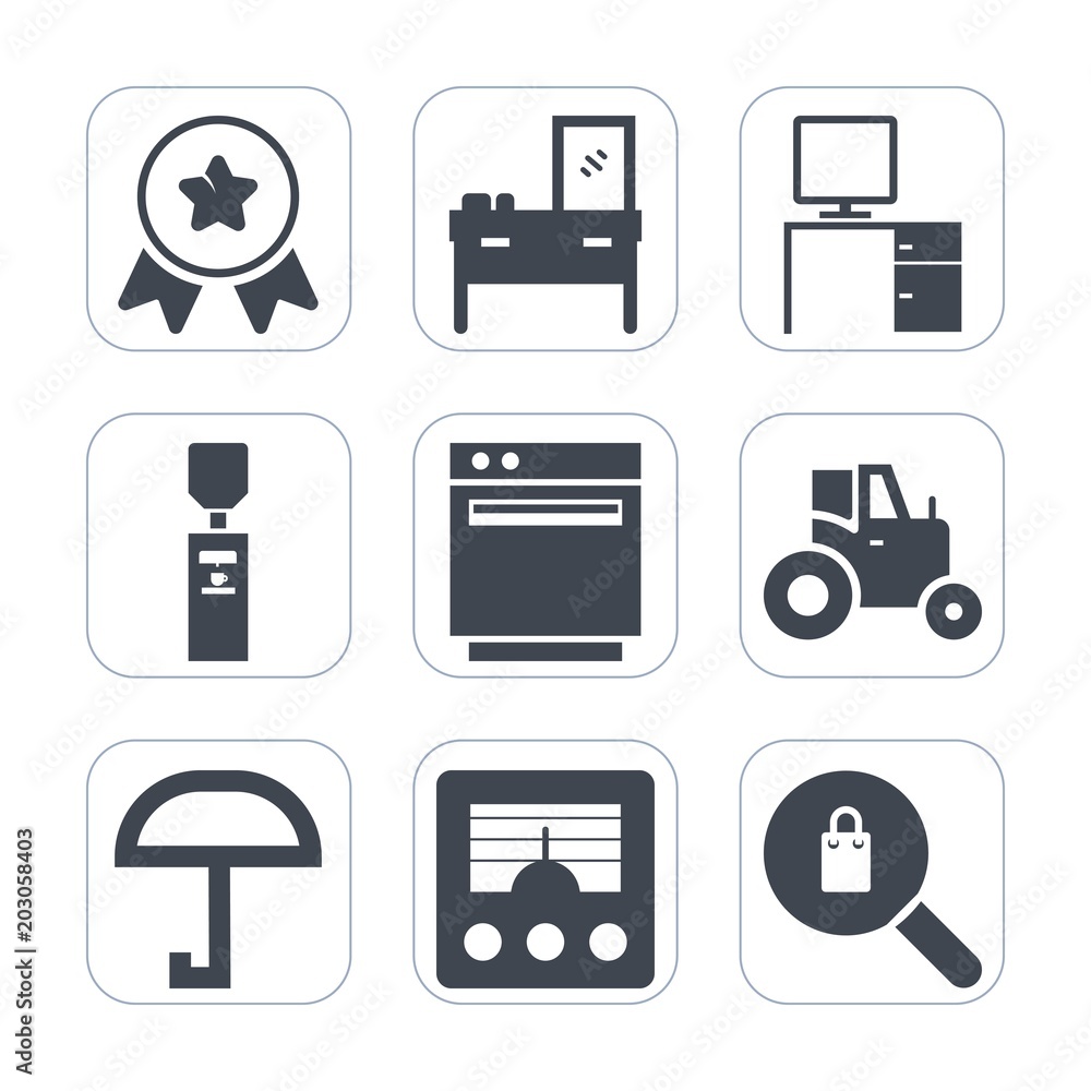 Premium fill icons set on white background . Such as office, stove, ribbon, modern, wood, clothing, antenna, agricultural, kitchen, home, field, appliance, furniture, weather, tractor, competition Premium fill icons set on white background . Such as office, stove, ribbon, modern, wood, clothing, antenna, agricultural, kitchen, home, field, appliance, furniture, weather, tractor, competition