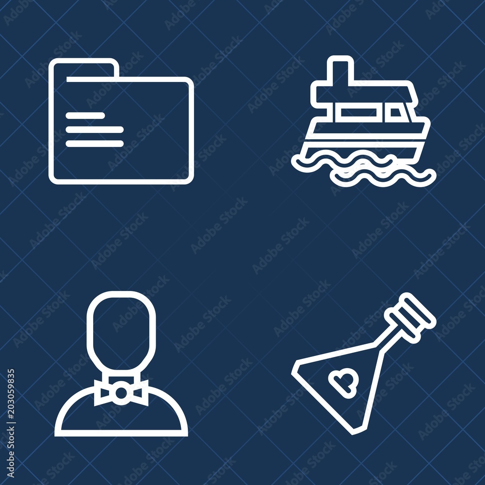 Premium set of outline vector icons. Such as sound, man, business, office, sea, white, sail, profile, file, transport, ocean, human, male, boat, social, information, open, play, music, cruise, string Premium set of outline vector icons. Such as sound, man, business, office, sea, white, sail, profile, file, transport, ocean, human, male, boat, social, information, open, play, music, cruise, string