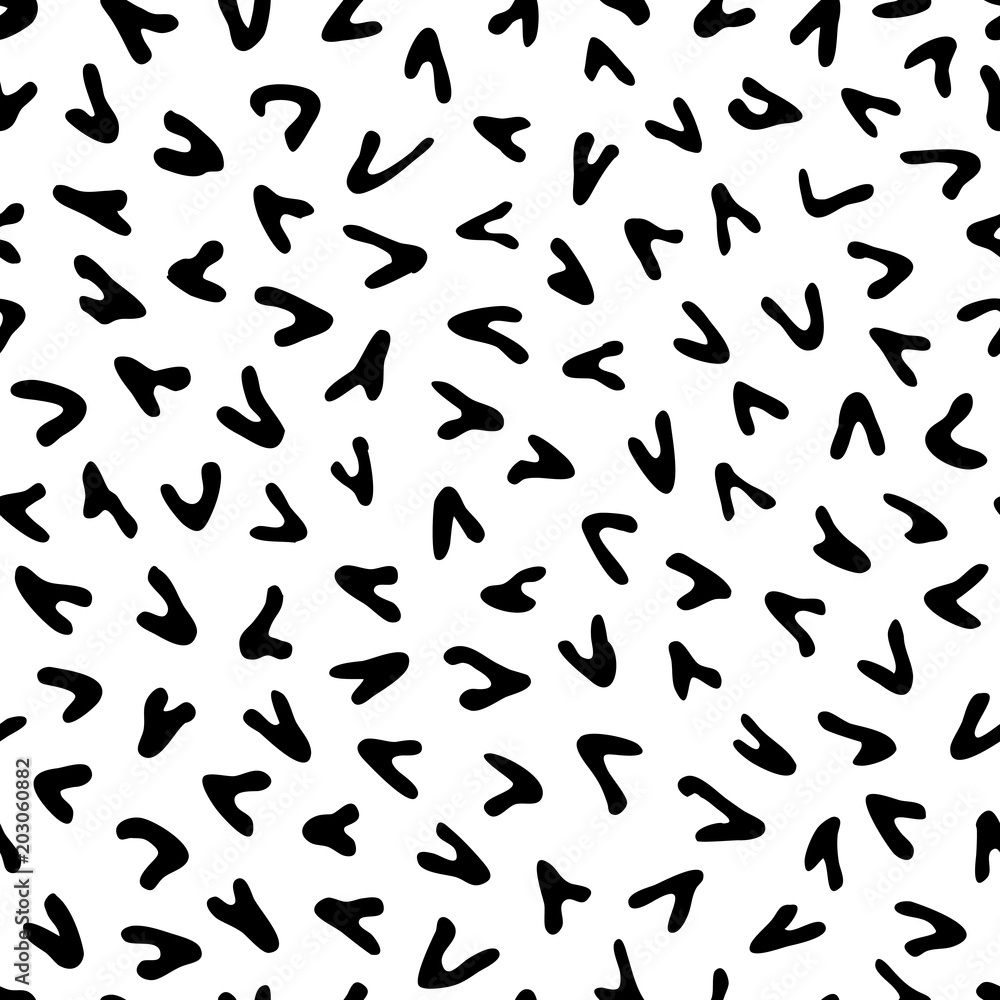 Messy vector seamless pattern with hand painted brush strokes.