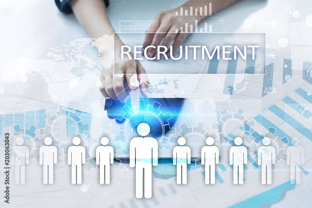 Human resource management, HR, recruitment, leadership and teambuilding. Business and technology concept. Human resource management, HR, recruitment, leadership and teambuilding. Business and technology concept.