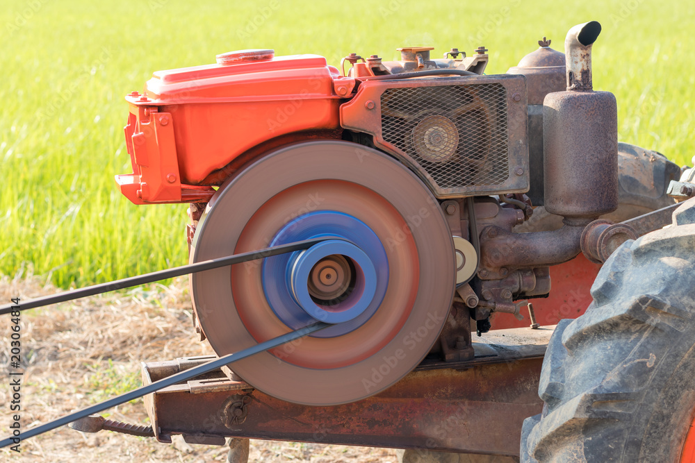 Close-up of agricultural engine pumping. Close-up of agricultural engine pumping.