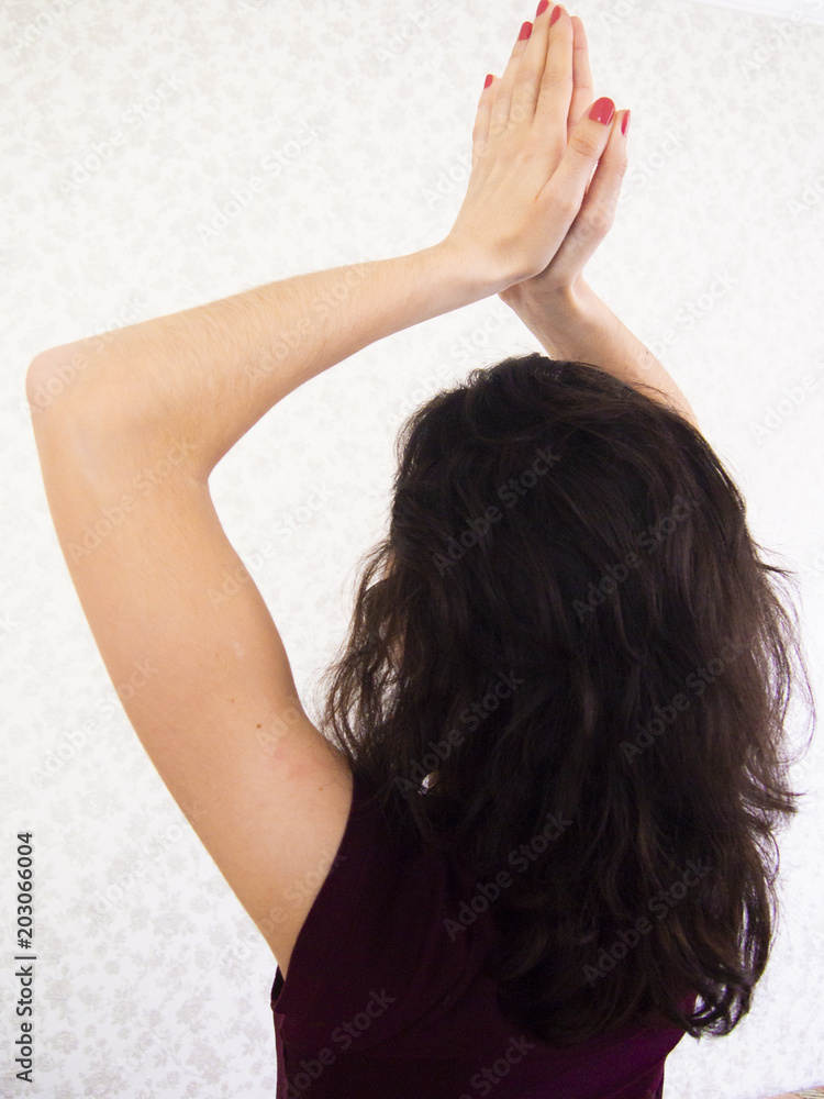 Fototapeta premium mudra Namaste (worship and gratitude)