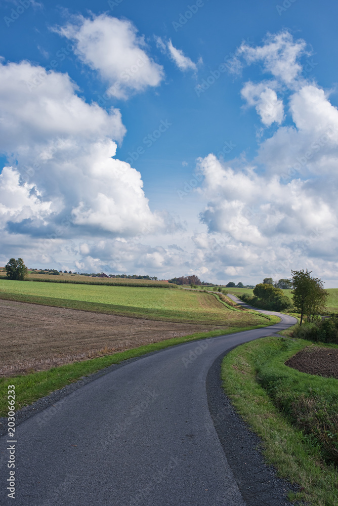 Landstaße im Sommer