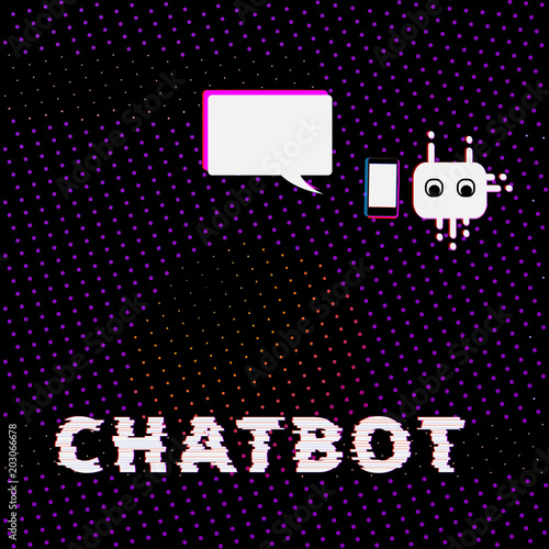 Chat bot robot virtual assistance. Vector illustration.