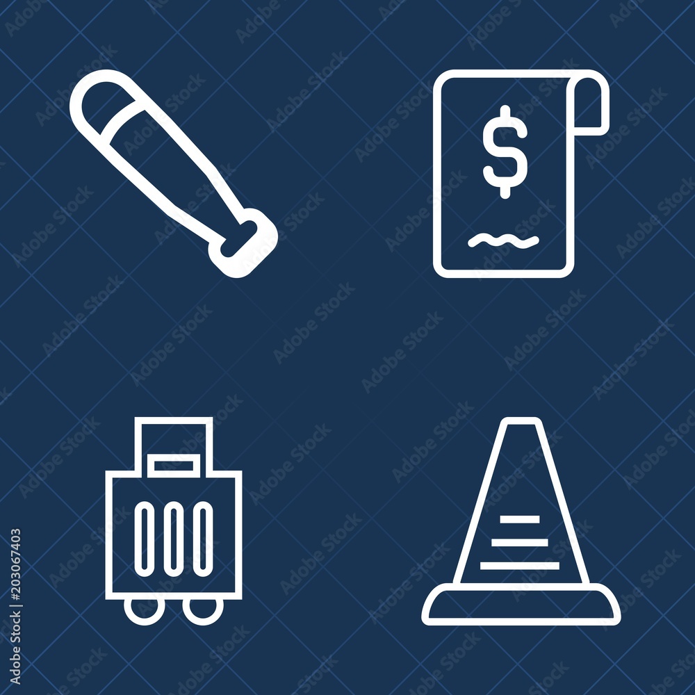 Premium set of outline vector icons. Such as equipment, sign, business, wood, estate, team, ball, luggage, staircase, game, tourism, up, discount, bat, baggage, flight, object, journey, web, airport Premium set of outline vector icons. Such as equipment, sign, business, wood, estate, team, ball, luggage, staircase, game, tourism, up, discount, bat, baggage, flight, object, journey, web, airport