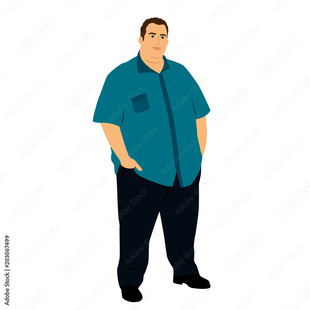 Fat man. Obesity. Unhealthy Lifestyle Fat man. Obesity. Unhealthy Lifestyle