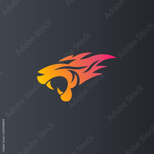 Fototapeta Naklejka Na Ścianę i Meble -  Tiger vector logo icon illustration