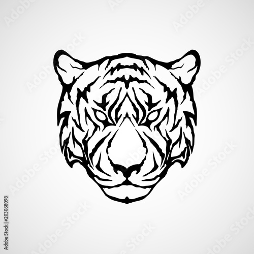 Fototapeta Naklejka Na Ścianę i Meble -  Tiger vector logo icon illustration