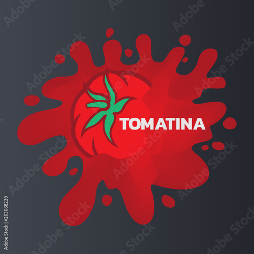 la tomatina logo icon, tomato battle photo