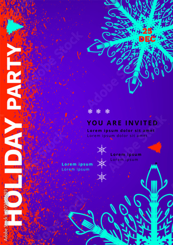 Holiday party poster photo