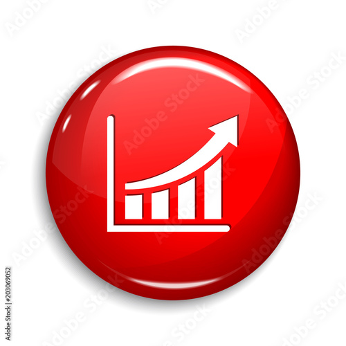 Graph Stats Round Vector Web Element Circular Button Icon Design