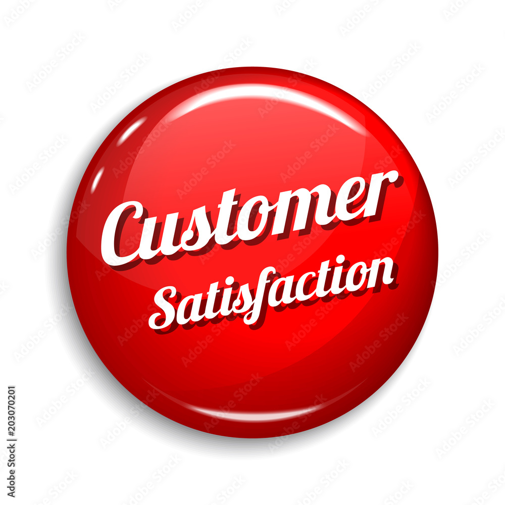 Customer Satisfaction Round Vector Web Element Circular Button Icon Design