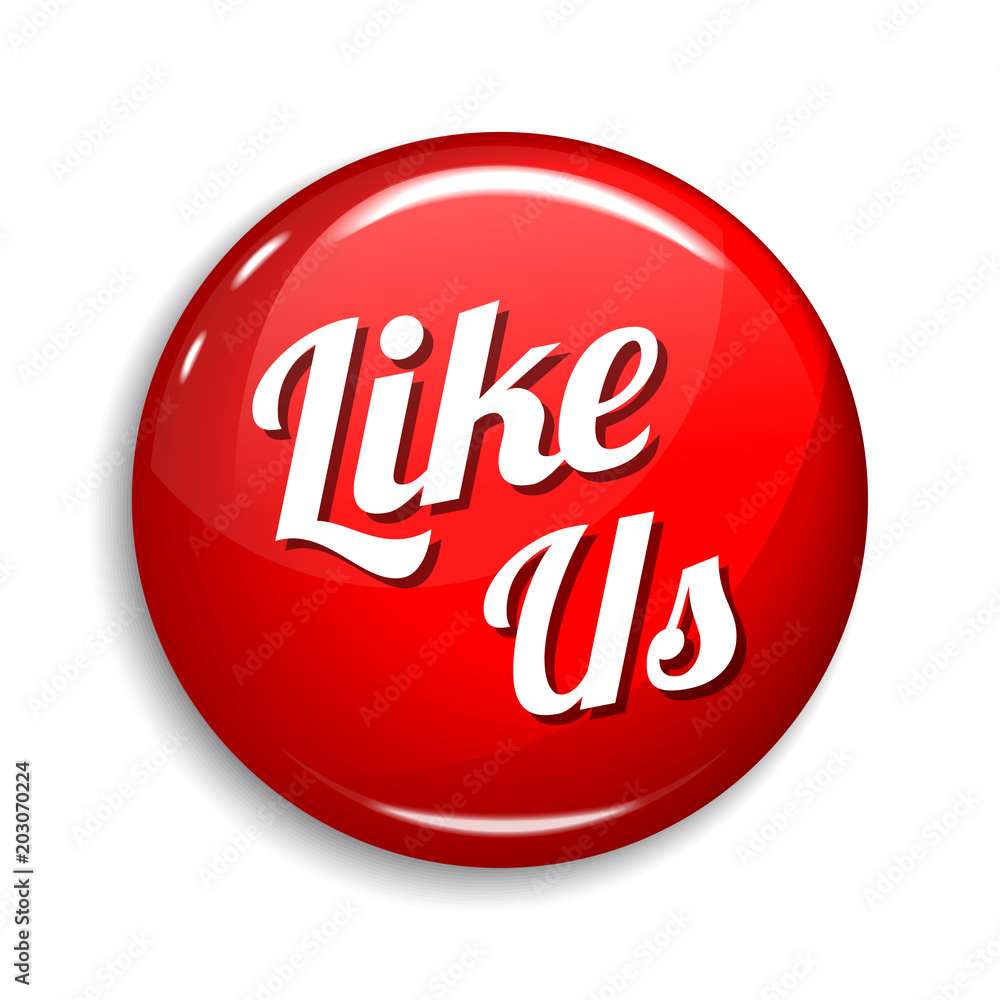 Like Us Round Vector Web Element Circular Button Icon Design Like Us Round Vector Web Element Circular Button Icon Design