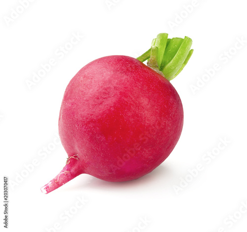 Ripe radish isolated on white