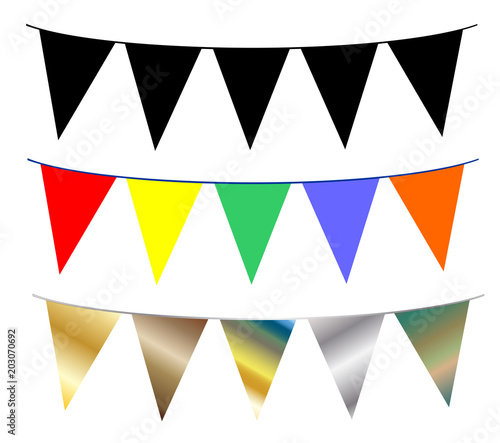 Bunting flags garland vector eps 10
