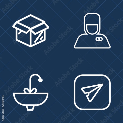 Bild auf Leinwand Premium set of outline vector icons